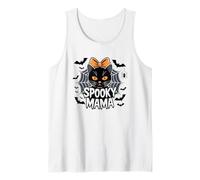 Spooky Mama Halloween Gatto Carino Fiocco Canotta
