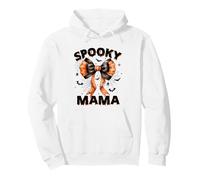 Spooky Mama Halloween Mamma Coquette Bow Autunno Donne Felpa con Cappuccio