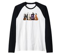 Spooky Mama Halloween Stagione Autunno Maglia con Maniche Raglan