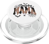 Spooky Mama Leopard Print Ghost Halloween Design PopSockets PopGrip per MagSafe