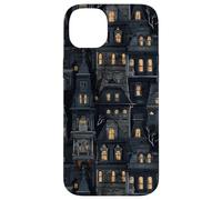 Spooky Mansion Pattern Gothic Victorian Halloween Custodia per iPhone 14 Plus