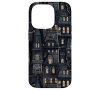 Spooky Mansion Pattern Gothic Victorian Halloween Custodia per iPhone 14 Pro