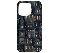 Spooky Mansion Pattern Gothic Victorian Halloween Custodia per iPhone 15 Pro Max