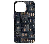 Spooky Mansion Pattern Gothic Victorian Halloween Custodia per iPhone 16 Pro