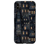 Spooky Mansion Pattern Gothic Victorian Halloween Custodia per iPhone XS Max