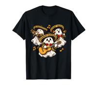 Spooky Mariachi Ghosts Messicano Halloween Night Cute Costume Maglietta