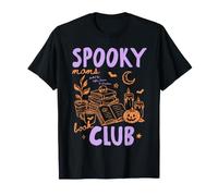 Spooky Moms Book Club Halloween Reader Bookish Book Lover Maglietta