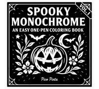 Spooky Monochrome: An Easy One-Pen Coloring Book