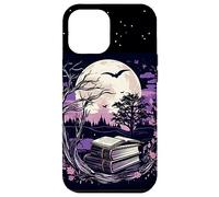 Spooky Moon Haunted Scene Halloween Book Lovers Reader Custodia per iPhone 12 Pro Max