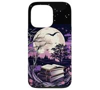 Spooky Moon Haunted Scene Halloween Book Lovers Reader Custodia per iPhone 13 Pro