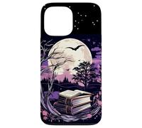 Spooky Moon Haunted Scene Halloween Book Lovers Reader Custodia per iPhone 13 Pro Max