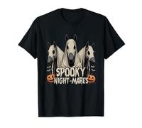 Spooky Night-Mares Cavallo Divertente Halloween Carino Fantasma Cavallo Maglietta