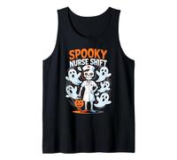 Spooky Nurse Shift Nurse Skeleton Ghost Halloween Canotta