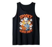 Spooky Nurse Shift Nurses Skeletons Ghosts Halloween Canotta
