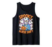 Spooky Nurse Shift Nurses Skeletons Ghosts Halloween Canotta