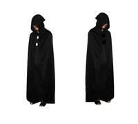Spooky Outfit Death Hooded Robe Mantello Da Vampiro Di Halloween Con Cappuccio