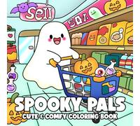 Spooky Pals Coloring Book: Comfy Halloween Days Coloring Pages for Adults and Teens featuring Adorable Creepy Creatures in Cozy Moments to Unwind