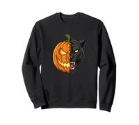 Spooky Panther Pumpkin, Design Ibrido per Halloween Felpa
