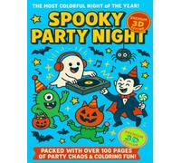 Spooky Party Night: Cute Bats, Cats, and Moonlit Mysteries for Relaxation and Stress Relief in 3D