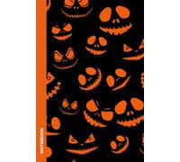 Spooky Pumpkin Faces: Lined Composition Notebook with Cover Illustration | Halloween Journal for Office, College, or Home