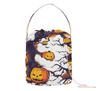 Spooky Pumpkin Tree Design Filato Storage Yarn Tote Bag Portatile Filato Tote per Crochet Strumenti di Lavoro a Maglia Conservazione