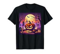 Spooky Pumpkin with a Sinister Smile Maglietta