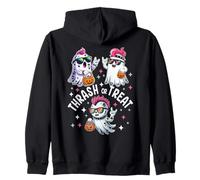 Spooky Punk Rocker Ghost Thrash or Treat Halloween Felpa con Cappuccio