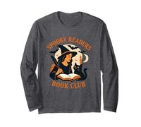 Spooky Readers Book Club Witch Cat Magic Maglia a Manica