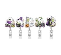 Spooky Retractable Badge Holder Five Pack Nurse Doctor School Office