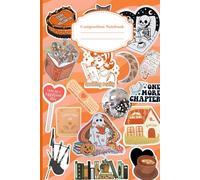 Spooky Retro Aesthetic: Composition Notebook Cute Ghosts, Books & Cozy Halloween Vibes | 100 Lined Pages | 6x9 Inch Journal for Writing, School, and Everyday Notes