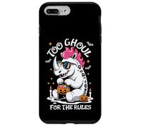 Spooky Rhino Punk Rocker Too Ghoul per le regole di Halloween Custodia per iPhone 7 Plus/8 Plus
