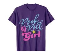 Spooky Rock n Roll Girl Viola Stile Retro Maglietta