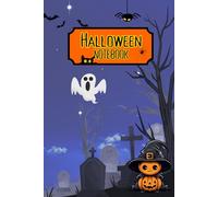 Spooky Scribbles: A Hauntingly Fun Halloween Notebook: A Creepy-Cool Place for Notes, Doodles, and Halloween Magic, Cover with stars in the sky, Colored interior
