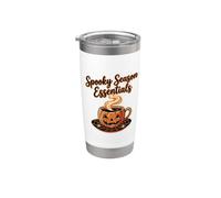 Spooky Season Coffee Jack o Lantern Fall Essentials Bicchiere termico in acciaio inox doppia parete