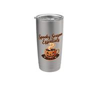 Spooky Season Coffee Jack o Lantern Fall Essentials Bicchiere termico in acciaio inox doppia parete