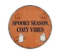 Spooky Season, Cozy Vibes Metal Tin Sign Placca