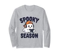 Spooky Season Cute Ghost Gamer Video Gaming Boys Kids Girls Maglia a Manica