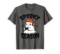Spooky Season Cute Ghost Gamer Video Gaming Boys Kids Girls Maglietta