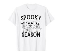 Spooky Season Funny Dancing Skeleton Halloween Women Kids Maglietta
