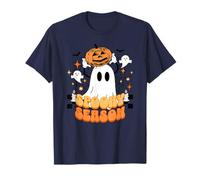 Spooky Season Ghost Pumpkin Halloween Fun Art Design Maglietta