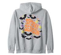 Spooky Season Halloween Boho Bats Stars Felpa con Cappuccio