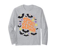 Spooky Season Halloween Boho Bats Stars Maglia a Manica