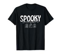 Spooky Season Halloween Boo Scheletro Coquette Bow Design Maglietta