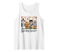 Spooky Season Halloween Fantasma Zucca Gatto Canotta