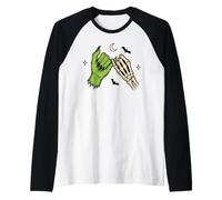 Spooky Season Halloween Vibes Pinky Promise Skeleton Bat Maglia con Maniche Raglan
