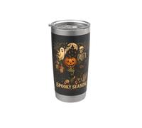 Spooky Season Halloween Zucca Groovy Bicchiere termico in acciaio inox doppia parete