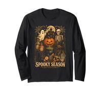 Spooky Season Halloween Zucca Groovy Maglia a Manica