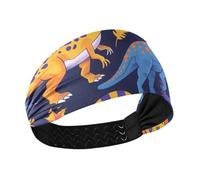 Spooky Season Jurassic T-rex antiscivolo extra larghe fasce per le donne Testa elastica per trucco tennis Pallavolo escursionismo cintas para el pelo de mujer