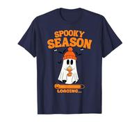 Spooky Season Loading Funny Halloween Prep Women Kids Maglietta