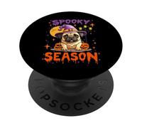 Spooky Season Pug Halloween amante dei cani divertente Spooky Pug PopSockets PopGrip Adesivo